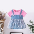 thumbnail image 2 of IROINNID Toddler Girl Skater Ruffle Dress Short Sleeve Toddler Summer Dress 1T, 2 of 3