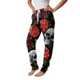 thumbnail image 4 of Hearthz Funny Pumpkin Pajama Bottoms Women Elastic Drawstring Jogger Pajama Pants Soft Holiday Halloween Cuffed Ankle Trousers Pants for Women, 4 of 5