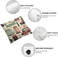 thumbnail image 4 of Acheng Throw Pillow Cover Union Vintage London Symbols British Jack Pattern Tea Soldier Pillowcase Home Decorative Square Pillow Case Cushion Cover,Set of 2 White, 4 of 6