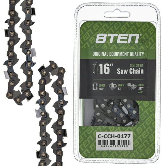 Semi Chisel Chainsaw Chain 16 inch .063 .325 62DL for Stihl MS 230 241 250 251 810-CCC2399H