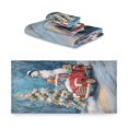 thumbnail image 2 of 3 Piece Bath Towels Set Bath Towel, Hand Towel and Face Towel for Bathroom, Gym, Hotel Christmas Snowman in A Red Truck, 2 of 8