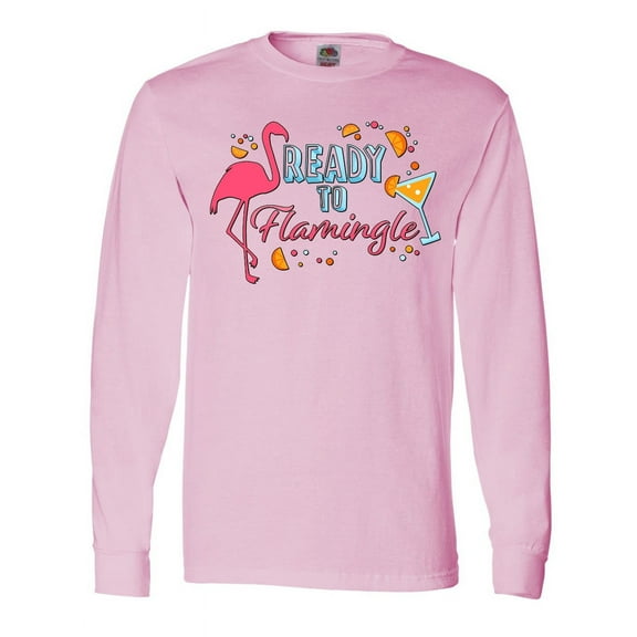 Inktastic Ready to Flamingle Flamingo Party Long Sleeve T-Shirt