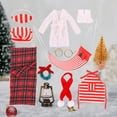 thumbnail image 4 of CREATITOY Christmas Doll Clothes Set - Sleeping Bag, Pajamas & Scarf Costumes for 30cm Dolls | Universal Holiday Accessories with Wreath & Tree Decor, 4 of 6