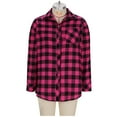 thumbnail image 4 of Shirts for Women Long Sleeve Button Down Plaid Fall Shirt Casual Work Tops, 4 of 4