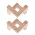 thumbnail image 1 of Miangastore Support de Lampe Carré Finition Bois Naturel 2 Pcs 2.36x2.36x2.36 Po, 1 of 8