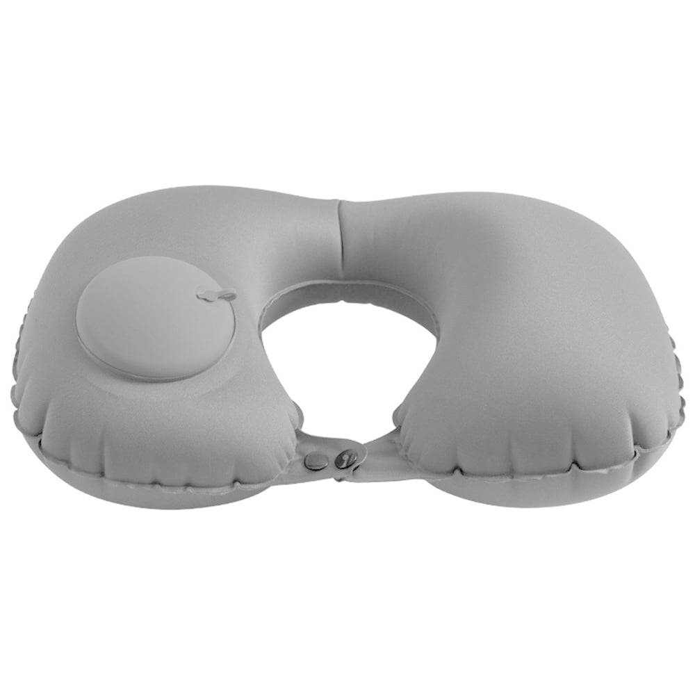 Portable Inflatable Travel Pillow Head Neck Support Cushion for Office and  Outdoors Grey - Bed Bath & Beyond - 18800546