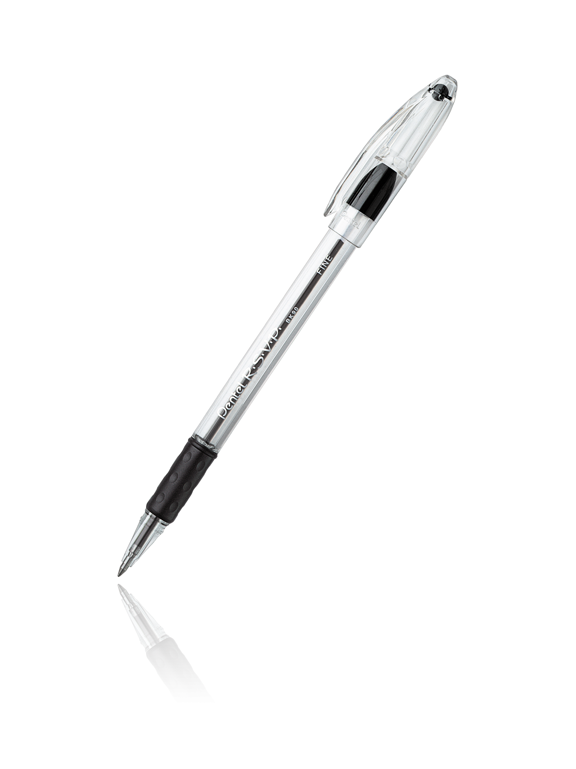 Pentel R.S.V.P. RT New Retractable Ballpoint Pen Medium Line Black Ink 2  Pack (BK93BP2A) 