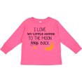 thumbnail image 3 of Inktastic I Love My Little Sister to the Moon and Back Boys or Girls Long Sleeve Toddler T-Shirt, 3 of 5