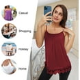 thumbnail image 4 of MANIFIQUE Plus Size Swing Lace Flowy Spaghetti Strap Tank Top with Built in Bra for Women (S-4XL), 4 of 5