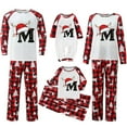 thumbnail image 6 of FAOWME Matching Family Christmas Pajamas Set Long Sleeve Round Neck Printed Top And Pants Festival Party Holiday Warm Soft Sleepwear Outfits For Women Mom-Red Xl, 6 of 7