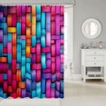 thumbnail image 2 of Erosebridal Abstract Lines Bathroom Curtain 72x84,Modern Stripes Shower Curtain 72x84,Ombre Decor, 2 of 5