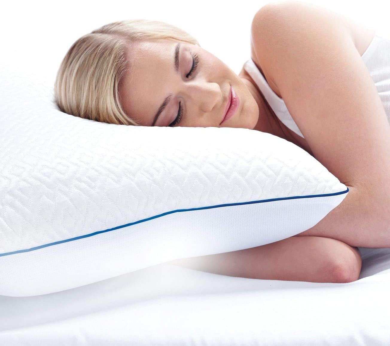Serta Forever Cool Pillow Gel Memory Foam For Side, Back & Stomach sleepers w/ Cooling Fibers