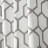 thumbnail image 6 of Nicole Miller Hexa Geometric Print Hidden Tab/Rod Pocket Top Light Filtering Curtain Panel Pair, 54"x84", Black Pearl, 6 of 7