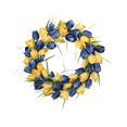 thumbnail image 3 of Corona de flores de tulipán artificial, corona navideña para puerta de entrada, guirnalda navideña para ventana de pared, corona de primavera y verano, 3 of 8