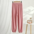 thumbnail image 2 of Timegard Pantalons d'Été pour Femmes Taille Élastique Bas Resserré Légers Confortables Boho avec Cordon, 2 of 4