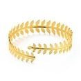 thumbnail image 2 of Leaf Upper Arm Cuff Band Alloy Open Armlets Bangle for Girl Women Golden Inner Diameter: 3-3/8 inch(8.7cm), 2 of 3