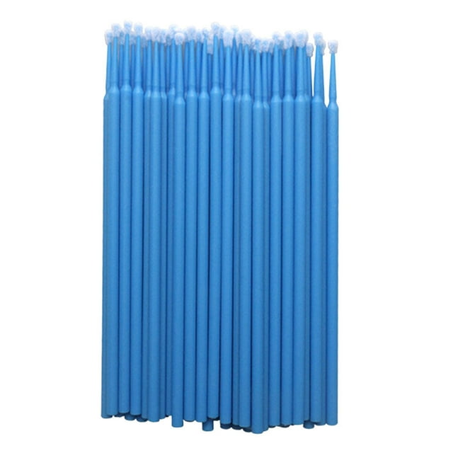 Cotton Swabs Disposable Cotton Swabs Small Makeup Cleaning Cotton Stick, 200pcs, L, Dark Blue