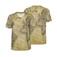 thumbnail image 3 of Daiia Vintage World Map Mens Baseball Jersey Button Down Shirts Short Sleeve Sports Uniforms-XX-Large, 3 of 9