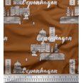 thumbnail image 1 of Soimoi Brown polyester Crepe Fabric Sketch Monuments Architectural Print Fabric by Yard 52 Inch Wide, 1 of 3