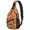 Halloween Cats and Brooms Pattern, variant on Halloween Pumpkin Ghost Black Pattern Sling Backpack, Unisex Hiking Chest Pack with Side Mesh Pockets, Breathable Padded Back Gift Ideas for Hiking Cycling Walking