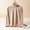 Khaki(New), variant on PNTUTB Women's Warm Fleece Solid Color Fashion Floral Trim Slim Casual Long Sleeve Crew Neck Base Layer Top