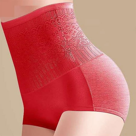 

LASHALL Women s Solid Color High-waisted Abdomen And Hips Body Shaping Briefs(Buy 2 Receive 3)