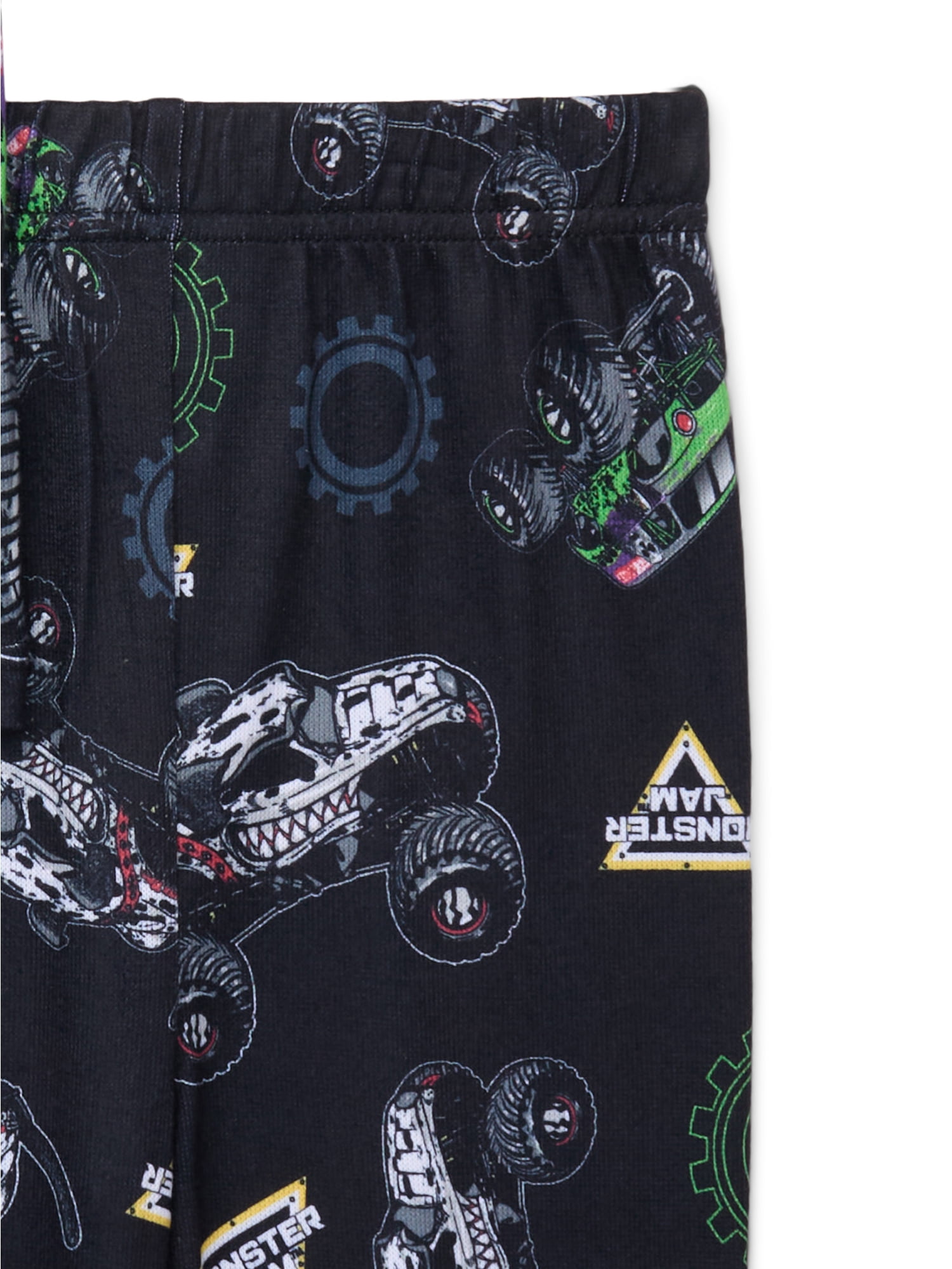 Monster Jam Boys Long Sleeve Tee and Pants Pajama Set, 2-Piece, Sizes 4-10