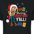 thumbnail image 3 of Toy Story - Merry Christmas Yall Woody - Juniors Cropped Cotton Blend T-Shirt, 3 of 5
