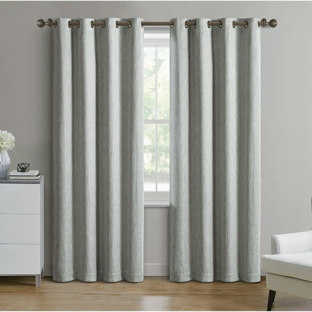 Better Homes & Gardens Woven Textured Blackout Single Curtain Panel