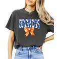 thumbnail image 6 of Broncos Orange Floral Bow Shirt for Women & Teens Trendy Team Spirit Sports Fan Graphic Tee Pepper Shirt Adult Medium, 6 of 7