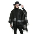 thumbnail image 3 of HLSOHJP 36 Colors New In Autumn Winter Fashion Plaid Tassel Shawl Women Fashion Warm Cardigan Poncho Female Loose Cape Over Coat 111, 3 of 6