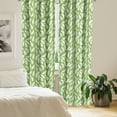 thumbnail image 2 of Ambesonne Tropical Window Curtains, Leather-Like Leaves Art, Each 28" W x 84" L, Pale Olive Green White, 2 of 4