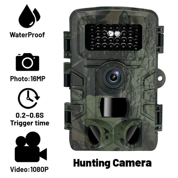 16MP 1080P Trail Camera, with Night Vision Wildlife Camera, Game Camera for Home Security Wildlife Monitoring