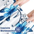 thumbnail image 4 of decorUhome Round Spandex Fitted Tablecloth for 36"-44" Tables, Washable Picnic Table Cover with Elastic, Washable Reusable Table Cloth for Dining, Blue Flower, 4 of 8