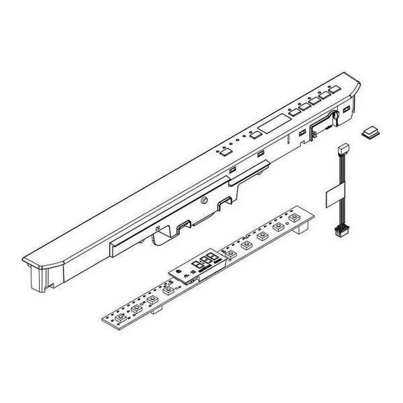 WHIRLPOOL W10880558 DISHWASHER CONTROL PANEL ASSEMBLY (STAINLESS) - OEM PART