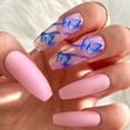 thumbnail image 1 of Rosa mate uñas postizas ataúd bailarina uñas postizas uñas postizas para mujeres y niñas 24 piezas (mariposa azul) Zhivalor HMYH750, 1 of 4