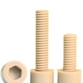 thumbnail image 3 of 1pcs Beige Nylon Cup Head Socket Head Screws M6x15mm, 3 of 4
