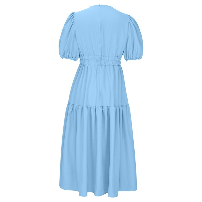 princess polly baby blue dress Theodore Backless Maxi Dress main image 0