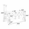 thumbnail image 5 of 300L Extra Large Folding Utility Wagon Cart with 220LBS Capacity, Heavy Duty Collapsible Garden Cart with 7" All-Terrain Wheels, Foldable Beach Wagon for Camping, Shopping, Outdoor, Green, 5 of 5