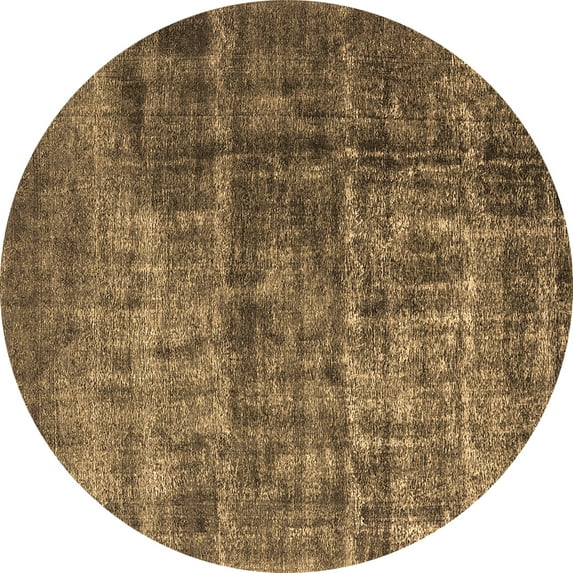 Ahgly Company Indoor Round Oriental Brown Industrial Area Rugs, 8' Round