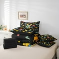 thumbnail image 5 of Manfei Monogrammed Y Twin Bedding Sets 7pcs,Zoo Animal Dinosaur Bedding Comforter Set 7pcs,Black Yellow Sheet Sets,Microfiber Room Decorative Reversible, 5 of 7