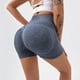 thumbnail image 4 of Gibobby Shorts Yoga Pantalones cortos de mujer Pantalones cortos de entrenamiento Pantalones cortos de yoga de cintura alta sin costuras(Azul, M), 4 of 4