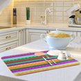 thumbnail image 6 of Absorbent Dish Drying Mat Ethnic Mexican Fabric Colorful Stripe Kitchen Accessories Counter Mat Protector,Reversible,Medium 18 x 16 Inches, 6 of 6