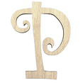 thumbnail image 1 of Krafty Supply - 8" Tall Birch Letter P | 1/4" Birch Plywood |Curlz|Wooden Letter|Craft Alphabet Initials, 1 of 2