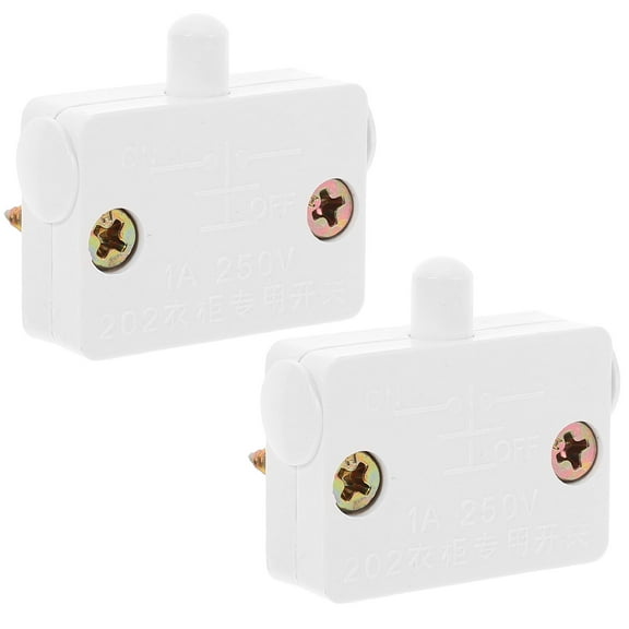 2pcs Automatic Closet Light Switch Touch Switch for Wardrobe Cabinet Door Push to Break Door Light Switch