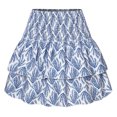 thumbnail image 4 of Skirts for Women Skirt Half-Length Womens Pleated Flowy Print Floral Fashion Short Skirt Spring Summer Everyday Wardrobe Blue S, 4 of 5