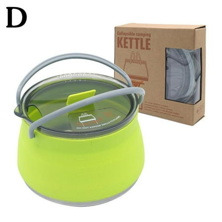 

Camping Kettle Folding Water Pot Folding Kettle Silicone For Camping M3C8