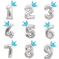 thumbnail image 1 of 2 uds. Globos de aluminio con número de arcoíris de 32 pulgadas, globo de aire, decoraciones para fiesta de cumpleaños, niños, rosa, oro, rosa, plata, azul, bola de 0-9 dígitos Tan Jianjun  unisex, 1 of 2