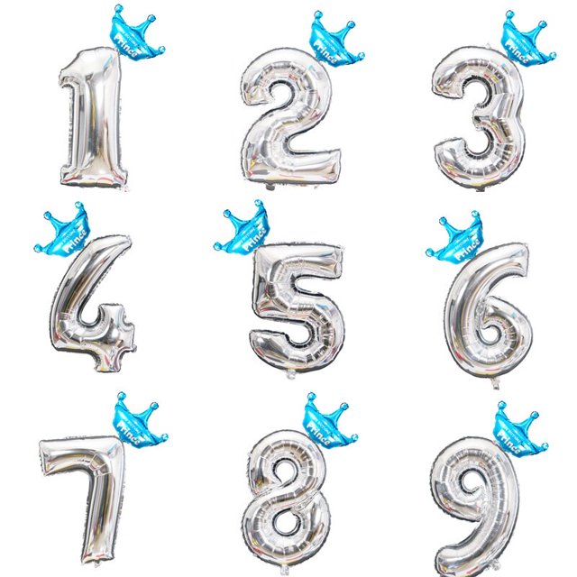 2 uds. Globos de aluminio con número de arcoíris de 32 pulgadas, globo de aire, decoraciones para fiesta de cumpleaños, niños, rosa, oro, rosa, plata, azul, bola de 0-9 dígitos Tan Jianjun unisex