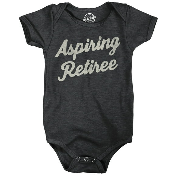 Aspiring Retiree Baby Bodysuit Funny Sarcastic Graphic Novelty Jumper for Infants